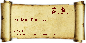 Petter Marita névjegykártya